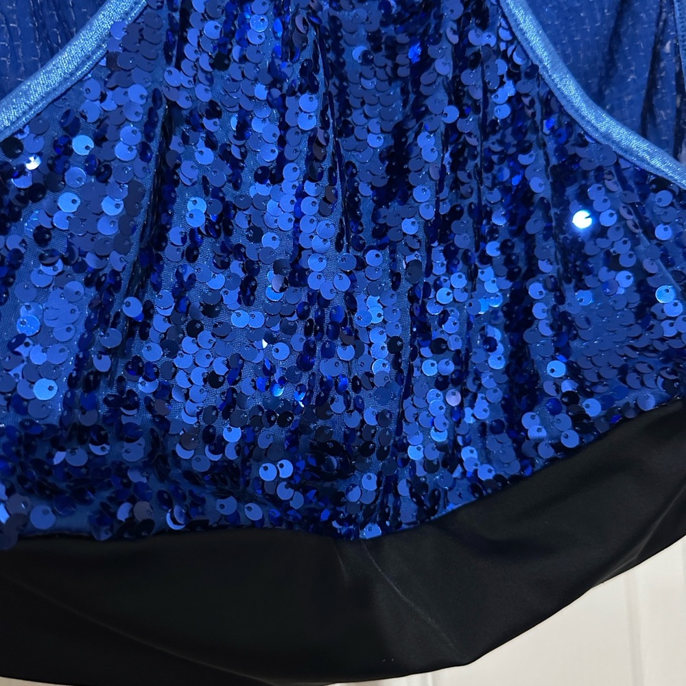 Balera Ultra Sparkle Racerback Tank - Blue Sequin - Picture 4 of 5